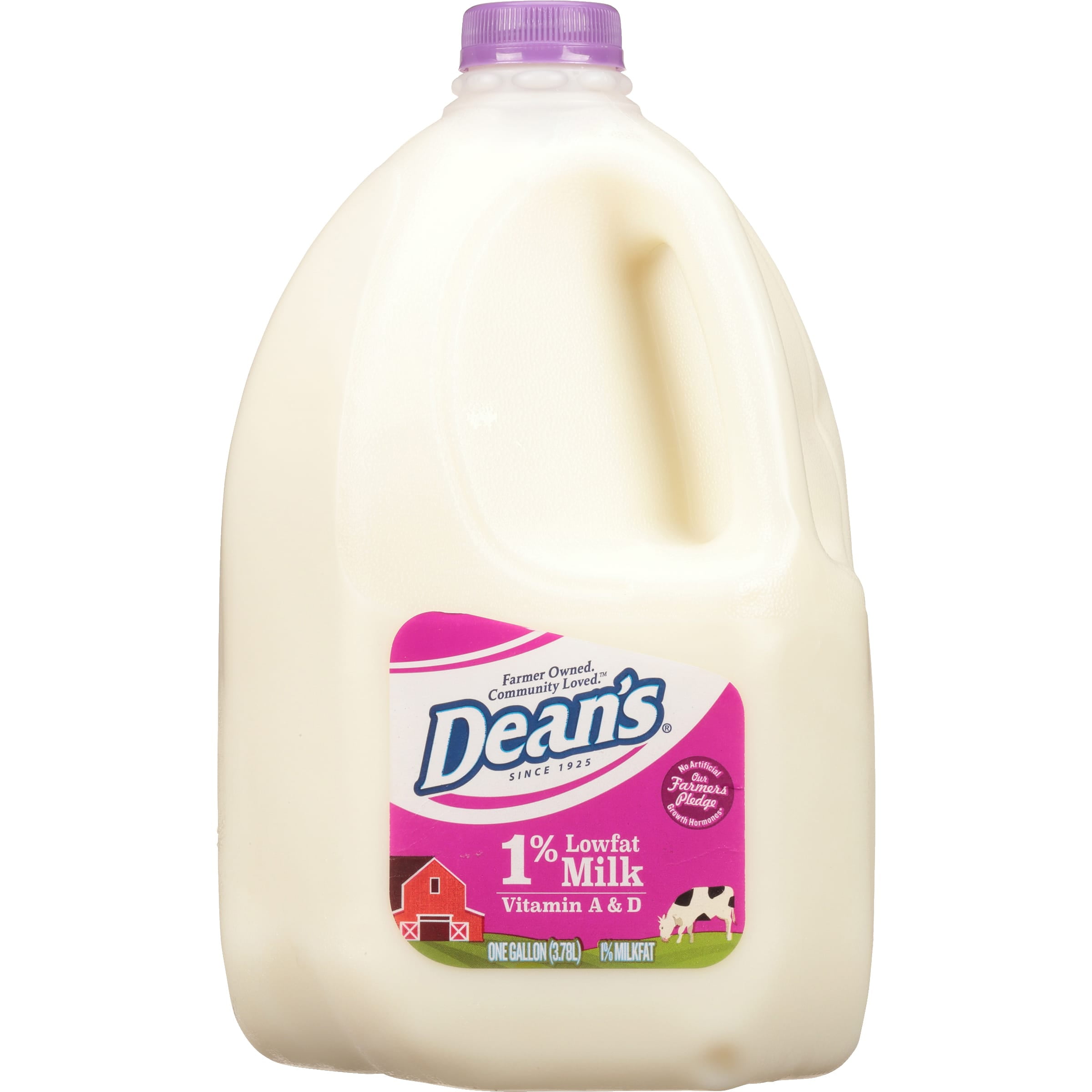 Dean's Dairy 1 Lowfat Milk with Vitamin A and D, Milk Gallon 1 Jug