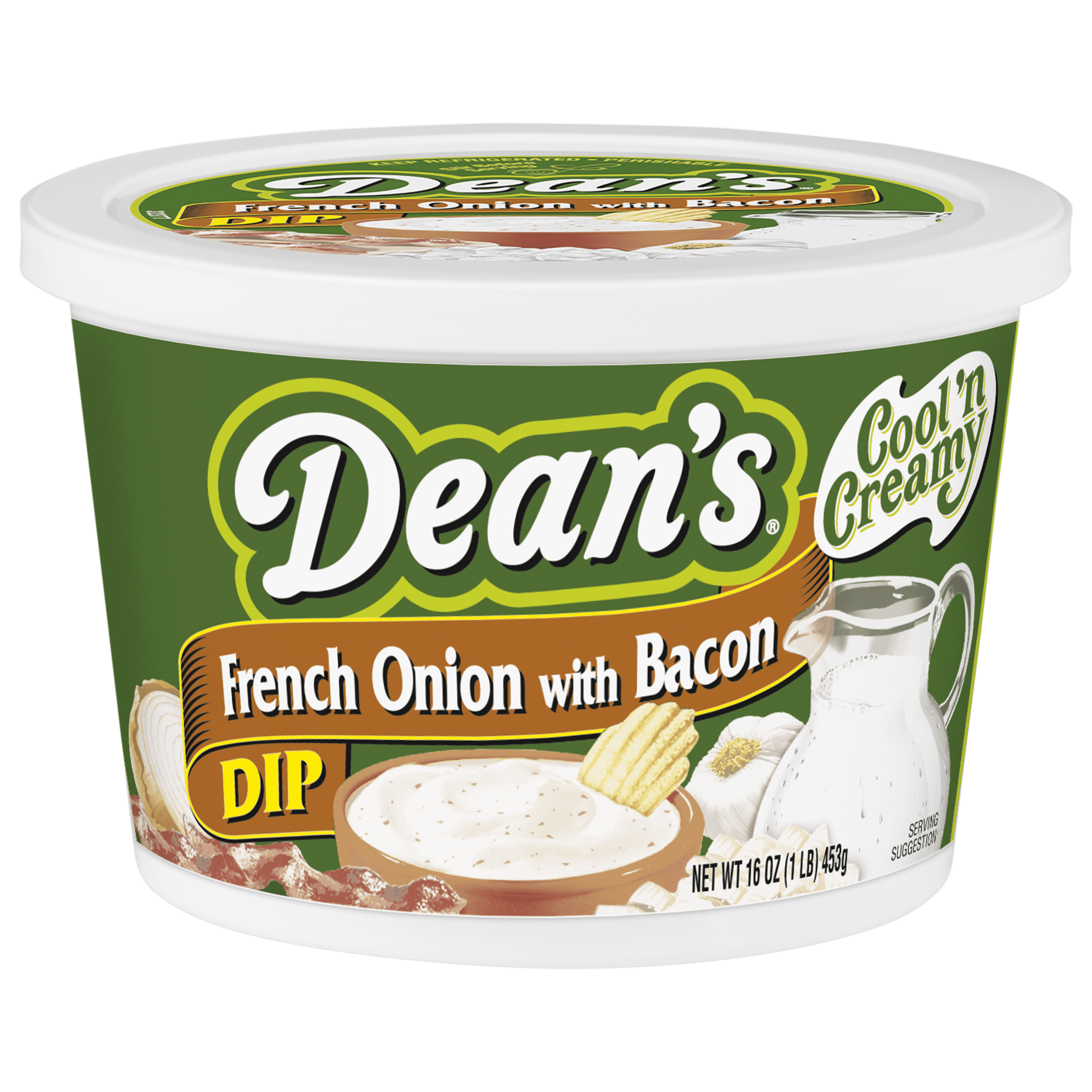 Dean's French Onion with Bacon Dip Plastic Tub 16 oz