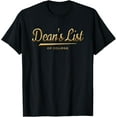 thumbnail image 1 of Dean's List Of Course - Gold College Student Recognition T-Shirt men and women can wear, black, white, gifts., 1 of 4