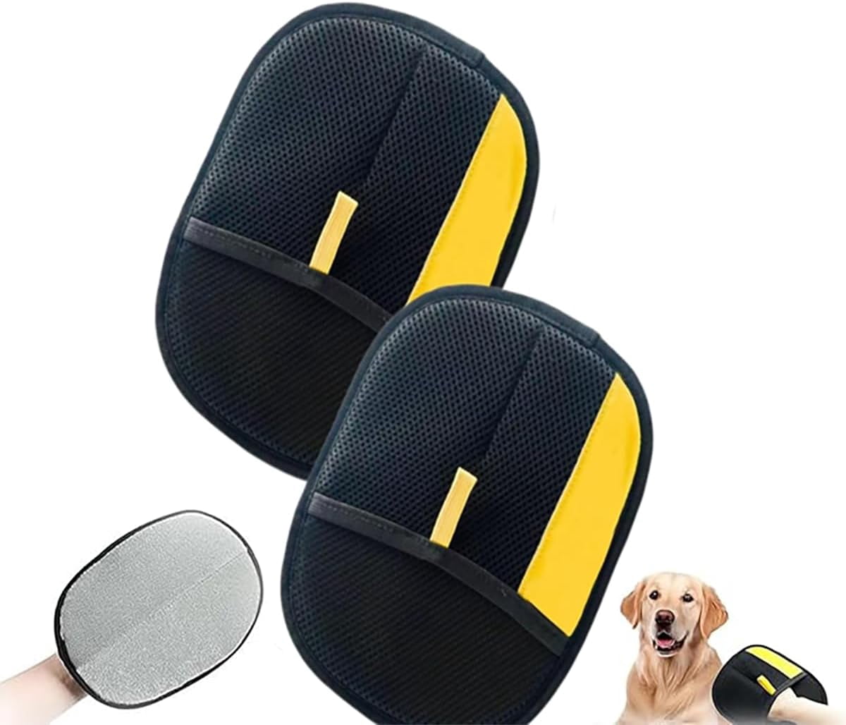 Verzorgingshandschoen handschoen voor de vacht 21x15 cm per 2 stuks | bol