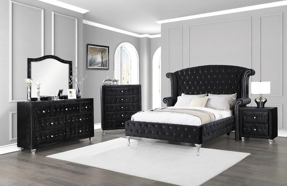 Deanna Moderately Sized 5piece California King Bedroom Set, Black