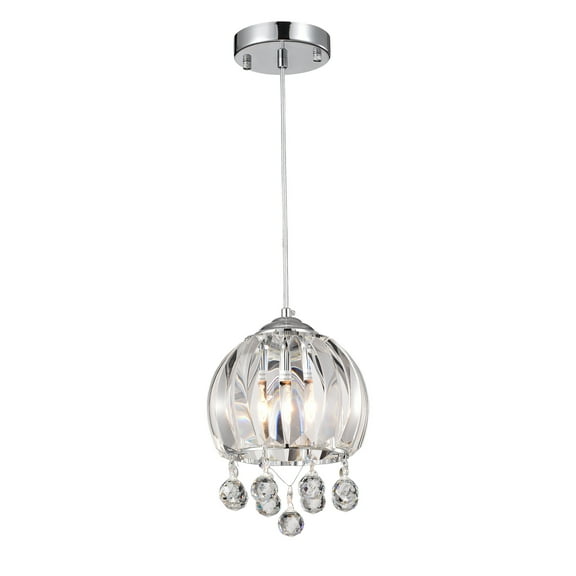 Deanna Chrome 1-Light Bowl Pendant