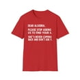thumbnail image 1 of Dear Algebra, Gildan Unisex Softstyle T-Shirt, Math Graphic Tee, S-3XL, 1 of 3