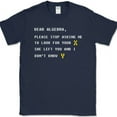 thumbnail image 1 of Dear Algebra T-Shirt Funny Math Humor Gift Joke Novelty Text Tee - Navy, 4XL, 1 of 1