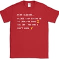 thumbnail image 1 of Dear Algebra T-Shirt Funny Math Humor Gift Joke Novelty Text Tee - Red, 4XL, 1 of 1