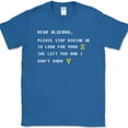 thumbnail image 1 of Dear Algebra T-Shirt Funny Math Humor Gift Joke Novelty Text Tee - Royal Blue, 3XL, 1 of 1