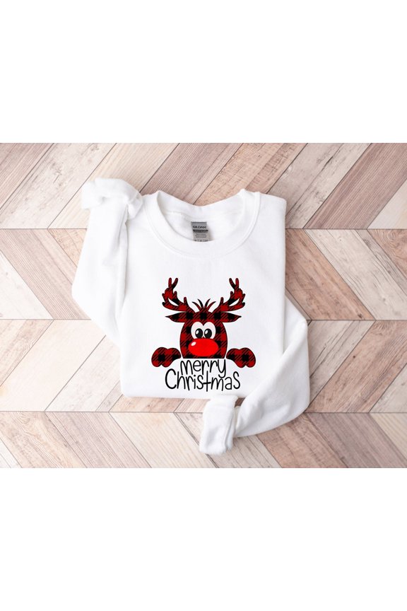 Dear Christmas Sweater Party Festive Santa Reindeer Graphic Gift Sweatshirt