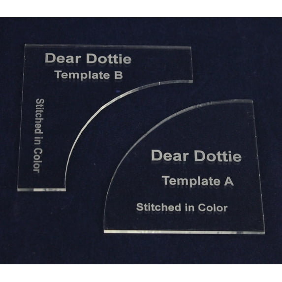 Dear Dottie Template Set Designed for use with the pattern created by Rachel Hauser of Stitched in Color
