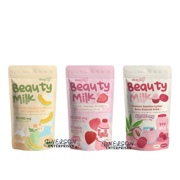 Dear Face Beauty Milk Japanese Collagen Melon & Strawberry & Lychee