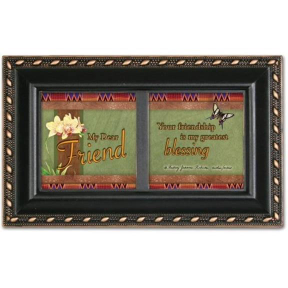 Dear Friend Black Cottage Garden Petite Music Box Plays Thats What Friends Are For