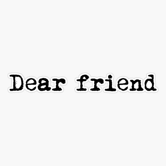 Dear Friend Heartfelt Letter Sticker