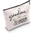 thumbnail image 1 of Dear Grandma Grandmother Gift Groom Grandma Gift Grandma of The Groom Makeup Bag Perfect Wedding Dinner Gift, 1 of 5