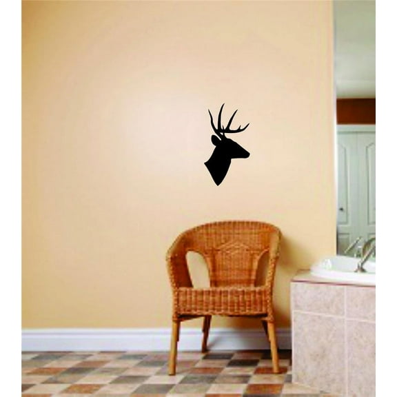 Dear Head Animal Deer Predator Doe Hunting Bow Arrow Bulls Eye Wilderness Camouflage Holiday Gift Ideas Girl Boy Bedroom Wall Decal Sticker - Size: 10 Inch x 18 Inch