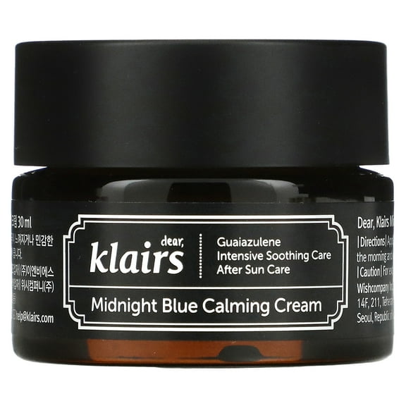 [Dear Klairs] K-Beauty Skincare, Midnight Blue Calming Cream, 1 oz (30 ml)