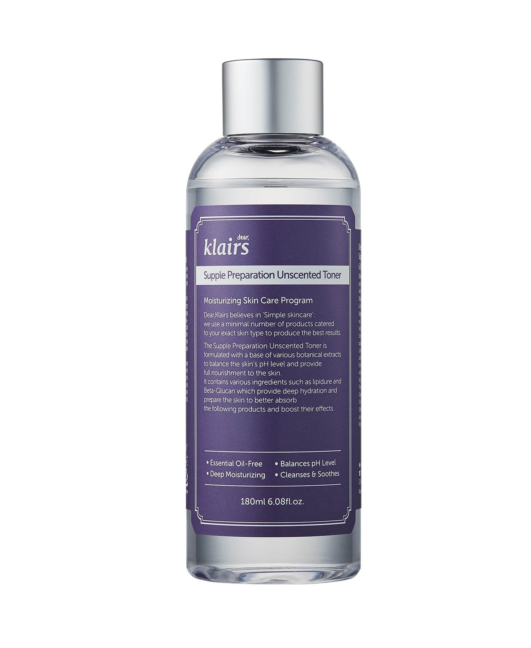 DearKlairs Supple Preparation Unscented Toner 6.08 oz Light