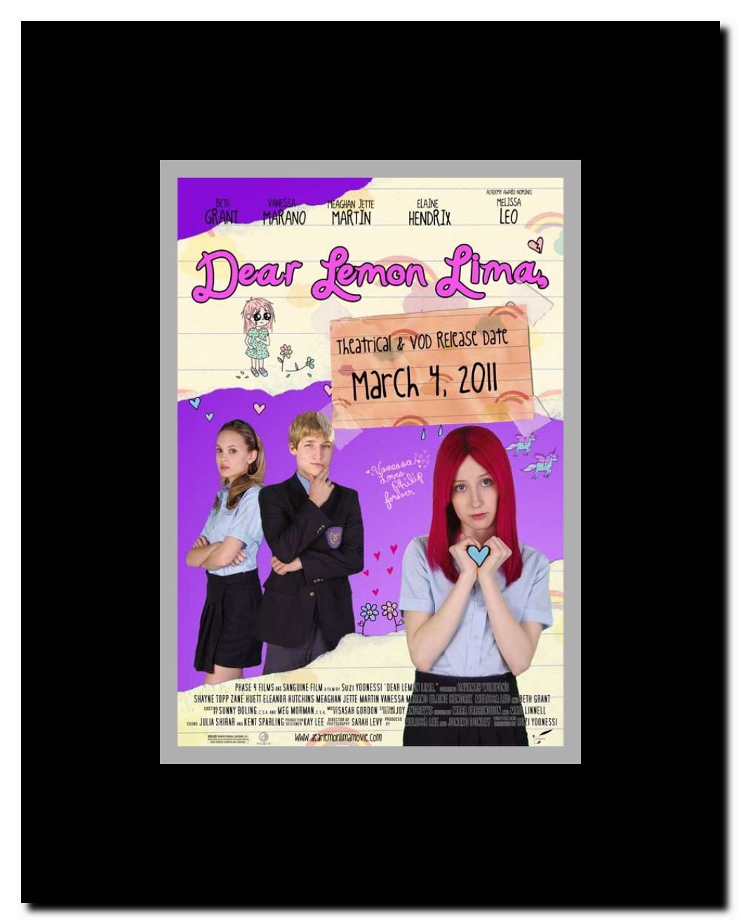 Dear Lemon Lima Framed Movie Poster