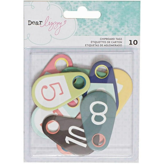 Dear Lizzy Saturday Chipboard 10/Pkg-Tags