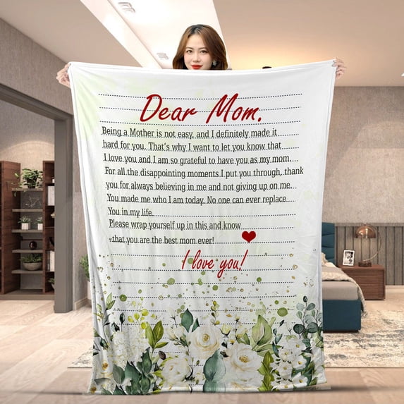 Dear Mom Blanket – Personalized Gift for Mother, Birthday, Christmas ...