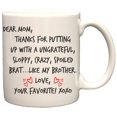 thumbnail image 1 of "Dear Mom,....Love, Your Favorite" Funny Sibling Rivalry 11oz. Coffee Mug (Brother), 1 of 1