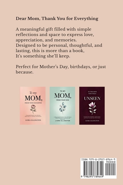 Dear Mom, Thank You for Everything: A Meaningful Mother's Day Gift Book Filled with Love, Appreciation, and Memories, (Paperback)