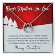 thumbnail image 1 of Dear Mother In Law - Christmas Gift - Lucky In Love Necklace Mother's Day Gift For Mom Necklace Birthday Gifts For Mom From Daughter Son gift Anniversary, 1 of 1
