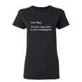 thumbnail image 1 of Dear Naps I'm Sorry I Was Mean To You In Kindergarten Sarcastic Novelty Gift Idea Adult Humor Funny Women's Casual Tees, 1 of 3