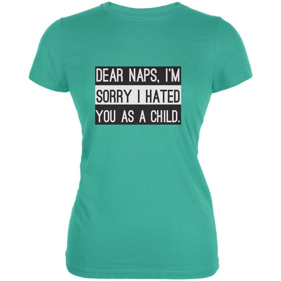 Dear Naps Teal Juniors Soft T-Shirt - X-Large