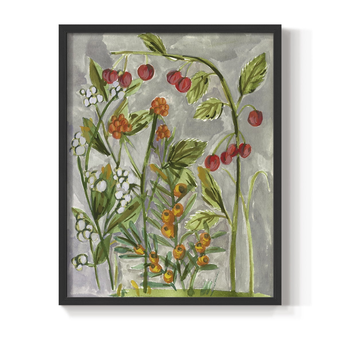 Dear Nature I Framed Print in Black Solid Wood Framed Print No Nail Hanging