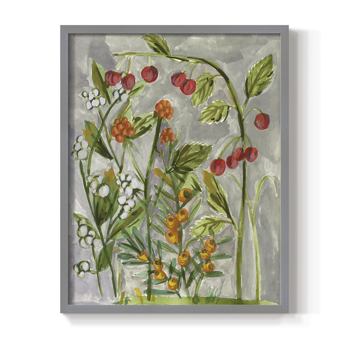 Dear Nature I Framed Print in Gray Solid Wood Framed Print No Nail Hanging