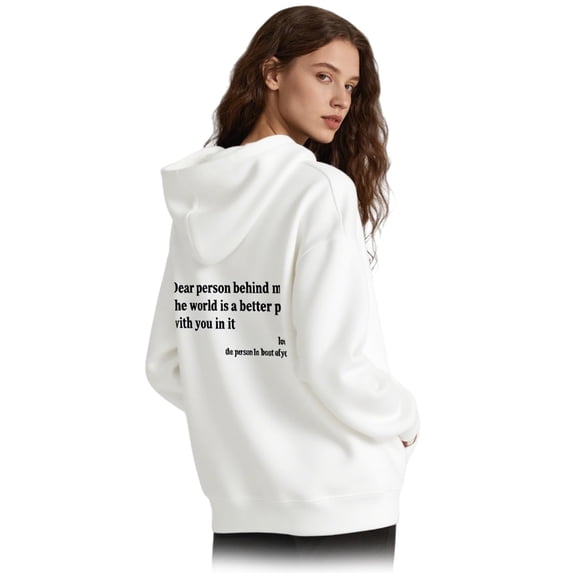 Dear Person Behind Me Hoodie - You Are Enough Hoodie, Casual Oversized Pullover Hoodies for Women Men