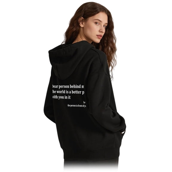 Dear Person Behind Me Hoodie - You Are Enough Hoodie, Casual Oversized Pullover Hoodies for Women Men