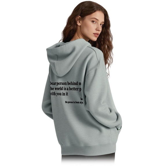 Dear Person Behind Me Hoodie - You Are Enough Hoodie, Casual Oversized Pullover Hoodies for Women Men