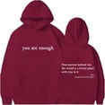 thumbnail image 1 of Dear Person Behind Me Hoodie You are Enough Hoodie Sweatshirt Mental Health Shirt Inspirational Pullover Top, 1 of 2