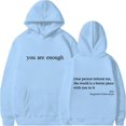 thumbnail image 1 of Dear Person Behind Me Hoodie You are Enough Hoodie Sweatshirt Mental Health Shirt Inspirational Pullover Top, 1 of 4