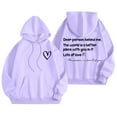 thumbnail image 1 of Dear Person Behind Me Jesus Hoodies for Women Fall Winter Long Sleeve Christian Hooded Sweatshirt with Pockets Pullover Tops, 1 of 7