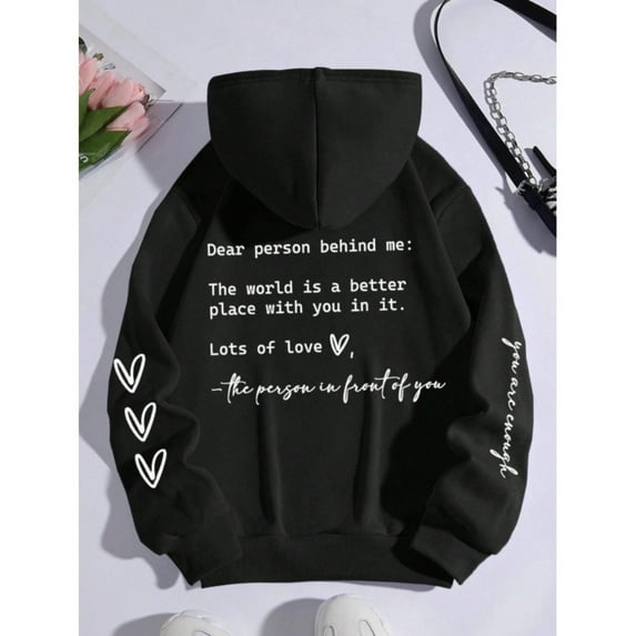 Dear Person Behind Me Letter Graphic Print Hoody Women #39 s Fas Men #39 s Dear Person Behind Me Letter Graphic Print Hoody Women #39 s Fas Men #39 s