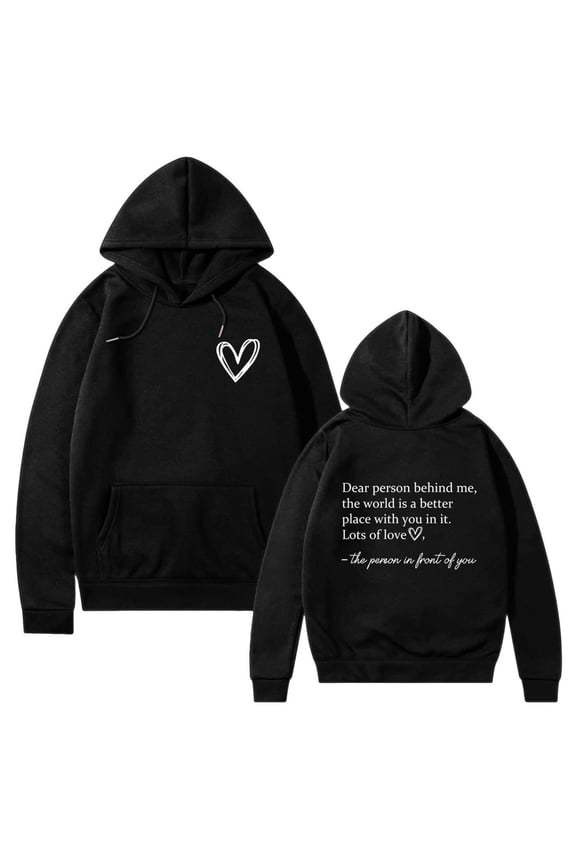 Dear Person Behind Me hoodies for Men Sweatshirt Graphic Hoodies Pullover