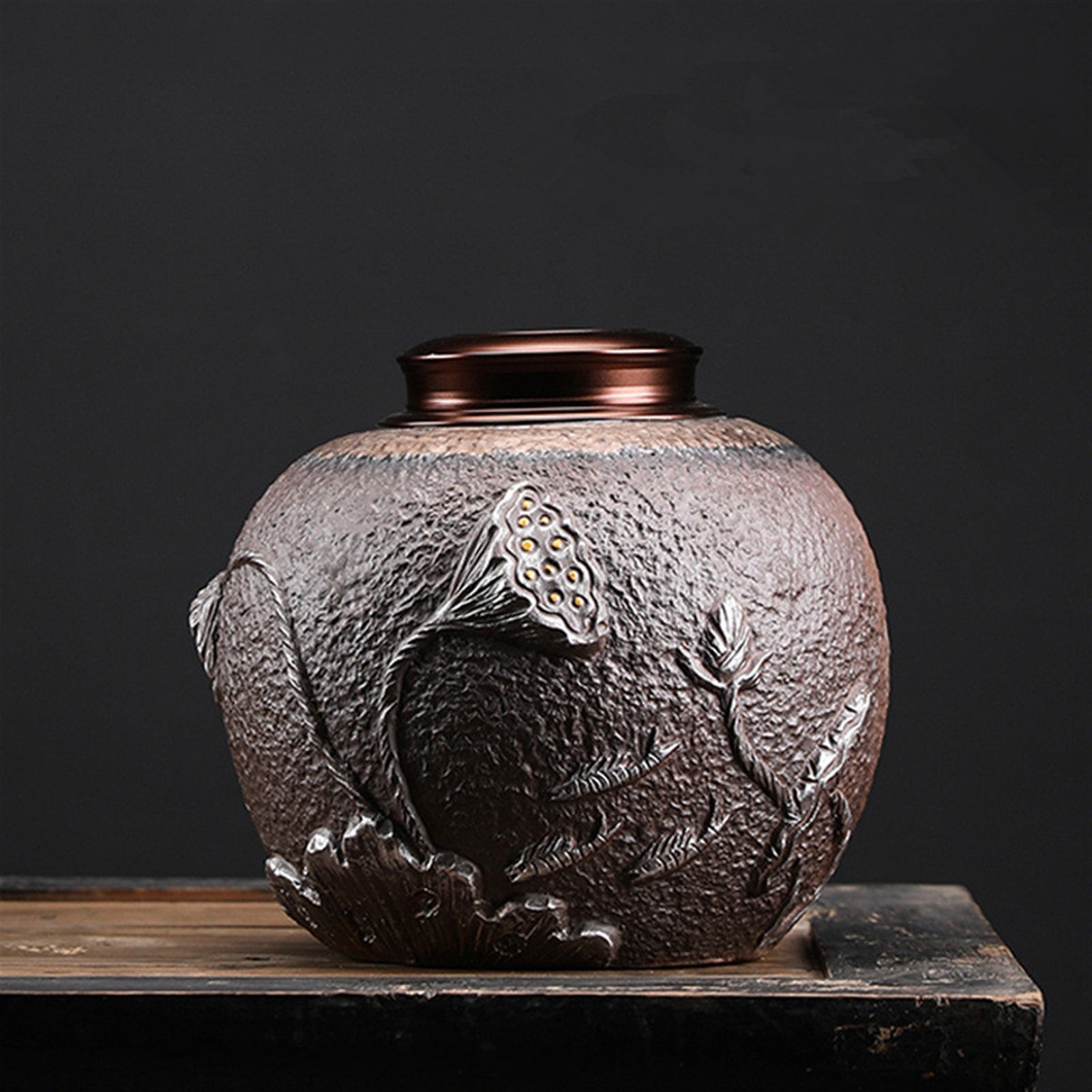 Dear Pet Memorials Fallen Leaves Mourning Bird Pattern Ceramics Pet Cremation Urn