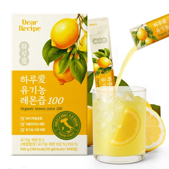 [Dear Recipe] Organic Lemon Juice Sticks - [30 Sticks]