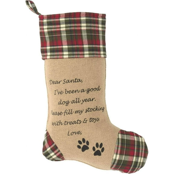 Dear Santa Dog Stocking 11x15