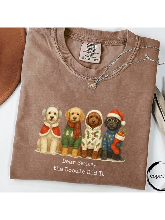 Dear Santa Doodle Shirt Funny Doodle Xmas Tee Goldendoodle Christmas Shirt Labradoodle Dog