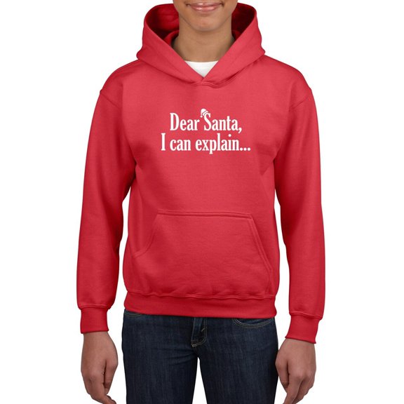 Dear Santa... Hoodie Juniors -Smartprints Designs, x-Large