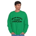 thumbnail image 1 of Dear Santa I Can Explain Naughty Xmas Unisex Plus Fleece Graphic Sweatshirt Brisco Brands 5X, 1 of 4