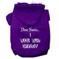 thumbnail image 1 of Dear Santa I Went with Naughty Screen Print Pet Hoodies, Purple - Extra Small 8, 1 of 1