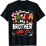 CORATO Dear Santa My Brother Did It Christmas For Boys T-Shirt