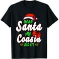 thumbnail image 1 of Dear Santa My Sister Did It Christmas Family Matching Pajama T-Shirt, 1 of 4