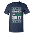 thumbnail image 1 of Dear Santa My Sister Did It Sarcastic Humor Graphic Tees Gift For Mens Novelty Funny T Shirt, 1 of 5
