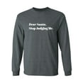 thumbnail image 1 of Dear Santa, Stop Judging Me. Adult Long Sleeve T-shirt, 1 of 3