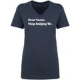 thumbnail image 1 of Dear Santa, Stop Judging Me. Womens V-Neck T-Shirt, 1 of 2