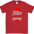 thumbnail image 1 of Dear Santa Stop Judging T-Shirt Funny Christmas Holiday Xmas Tee - Red, S, 1 of 1